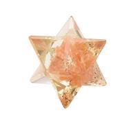 Reiki Healing Crystal Merkabas Naranja Aventurina Estrella de 8 puntas Merkaba 20 a 25 mm Aprox-Bendición Curación completa