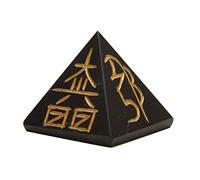 Reiki Healing Usui Symbols Chakra Gemstones Pirámide de 1 pulgada (ágata negra)