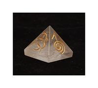 Reiki Healing Usui Symbols Chakra Gemstones Pirámide de 1 pulgada (cuarzo de cristal)