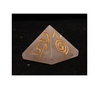 Reiki Healing Usui Symbols Chakra Gemstones Pirámide de 1 pulgada (cuarzo rosa)