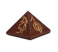 Reiki Healing Usui Symbols Chakra Gemstones Pirámide de 1 pulgada (jaspe rojo)