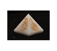 Reiki Healing Usui Symbols Chakra Gemstones Pirámide de 1 pulgada (piedra lunar)