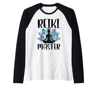 Reiki Master Yoga Chakra Pilates Curación Espiritual Camiseta Manga Raglan