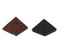 Reiki Natural Stone Solid Black Nuummite, Mahagony Obsidian Pyramid Combo 2 "Pulgadas-Blessfull Healing