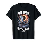 Reikiavik Eclipse Solar Total Dragón de Islandia Camiseta
