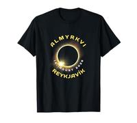 Reikiavik Islandia Eclipse Solar Totalidad 12 de Agosto de 2026 Camiseta