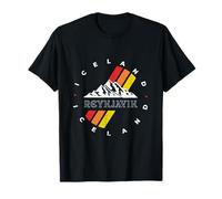 Reikiavik Islandia Islandia Vintage Montaña Retro 70s 80s Camiseta