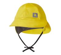 Reima - Sombrero de lluvia para niños - Sombrero impermeable para niños con orejeras, protección para el cuello, costuras selladas, detalles reflectantes, lavable a máquina, amarillo, 52