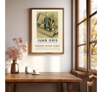 Reimpresión de un cartel de exposición vintage de 1965 de obras de Juan Gris. Póster, impresión en lienzo, decoración del hogar, pintura mural (40 x 60 cm).