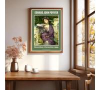Reimpresión de un cartel de exposición vintage de 1995 de obras de Edward Poynter. Impresión en lienzo para decoración del hogar, pintura mural (60 x 90 cm, sin marco).