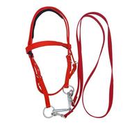 Rein para caballos, cabezal para caballos - Horse Bridle Tracked Rope Headstall ajustable - Cordera del rancho del arnés, brida de rein animal de seguridad para conducción estable, suministros equinos