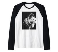 Reina Brian May Freddie Mercury The Works Tour 1984 Camiseta Manga Raglan