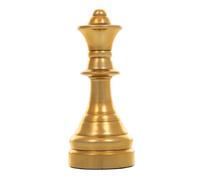 Reina de ajedrez de aluminio dorado 16 cm