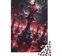 Reina de Ajedrez Negra Puzzle de 1000 Piezas Puzzle para Adultos Papel Arte de Tablero Dramático Puzzle para Toda la Familia Relajación Decoración Hogar Regalo 38x26cm/1000pcs