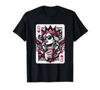Reina De Corazones Amante Del Café Mujeres Apuestas Jugador Camiseta