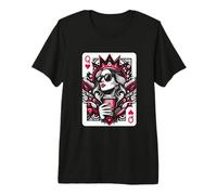 Reina De Corazones Amante del Café Mujeres Apuestas Jugador Camiseta Premium