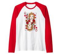 Reina de Corazones | Disfraz de Grupo Real de Realeza Moderna Camiseta Manga Raglan