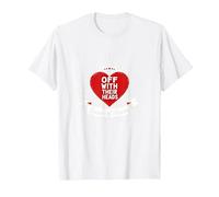 Reina de Corazones Fuera con la Cabeza Real Decreto Camiseta, Hombre, Blanco, 6XL