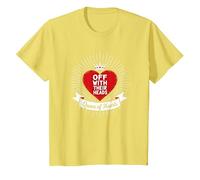 Reina de Corazones Fuera con la Cabeza Real Decreto Camiseta, Niños, Limón, 10 años