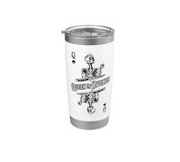Reina De Espadas Tarot Carta Astrología Feminista Vaso térmico de acero inoxidable de doble pared