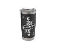 Reina De Espadas Tarot Carta Astrología Feminista Vaso térmico de acero inoxidable de doble pared