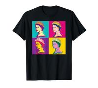 Reina de Inglaterra Pop Art Reina de Inglaterra Real Británica Camiseta