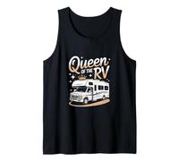 Reina de la RV Camper Vacaciones Aventura Al Aire Libre Camiseta sin Mangas