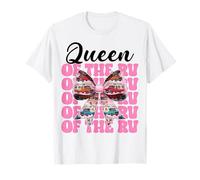 Reina De La RV Camping Camper Autocaravana Chica Mamá Coqueta Camiseta