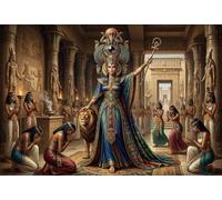Reina del Antiguo Egipto Puzzle De Madera 1000 Piezas Adultos Y Niños,Madera,Deco Pared Goddess,Regalo Ideal,Desafío,Rompecabezas,14 Años+,Anti-estrés,Relax,Reto,Educativo (75x50cm)