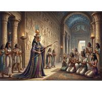 Reina del Antiguo Egipto Puzzle De Madera 500 Piezas Adultos Y Niños,Rompecabezas,14 Años+,Regalo Ideal Goddess,Desafío,Deco Pared,Madera,Anti-estrés,Relax,Reto,Educativo (52x38cm)