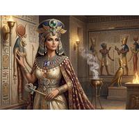 Reina del Antiguo Egipto Puzzle De Madera 500 Piezas Adultos Y Niños,Rompecabezas,Anti-estrés,Regalo Ideal Goddess,Madera,14 Años+,Deco Pared,Desafío,Educativo,Reto,Relax (52x38cm)