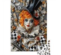 Reina del Carnaval Veneciano Rompecabezas DIY 1000 Piezas para Adultos Todas Edades, Papel Reciclado Resistente, Decoración Mural, Regalo Navideño Festivo 52x38cm/1000pcs