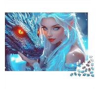 Reina del dragón de Hielo_1 Puzzle 1000 Piezas para Jóvenes +14 Pasatiempo Puzzle Muy Difícil Más Vendido Entretenimiento En Casa Cartón Resistente 52x38cm/1000pcs