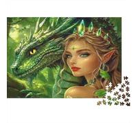 Reina del Dragón Verde Puzzle 1000p Adultos Y Ni?os Muy Difícil Puzzle Muy Difícil Mejor Valorados Entrenamiento De Concentración Cartón Premium 38x26cm/1000pcs