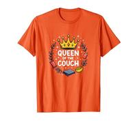 Reina del sofá: Regal Relaxation Funny Lounge Camiseta, Hombre, Naranja, XXL