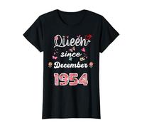 Reina Desde diciembre de 1954 Flores 1954 Diciembre Cumpleaños Camiseta