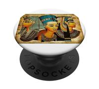 Reina egipcia Antigua Nefertiti, Cleopatra, Rey Tutankamón PopSockets PopGrip Adhesivo
