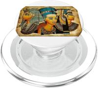 Reina egipcia Antigua Nefertiti, Cleopatra, Rey Tutankamón PopSockets PopGrip para MagSafe