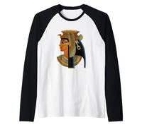 Reina egipcia Cleopatra - Antigua Camiseta Manga Raglan