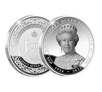 Reina Elizabeth II Platinum Jubilee Coin | 2022 Souvenir Real Coleccionable | Moneda Conmemorativa Artesanal | Medallón De Visualización No Circulada | Recuerdos Conmemorativos | Regalo De Regalías Br