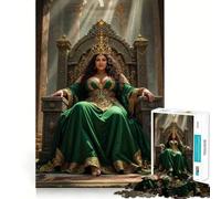 Reina en el Trono, Rompecabezas de 1000 Piezas para Adultos, Regalos, Juego de Pensamiento, Ocio, Diversión, Calidad, Borde, Encantador Regalo (38x26cm)