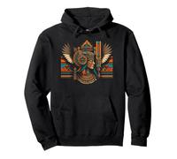 Reina guerrera Azteca Arte Tribal Latino Femenino Sudadera con Capucha