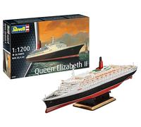 Revell- Barco Queen Elizabeth 2 en Escala 1/1200-Revell RE05806, 24,4 cm de Largo (05806)