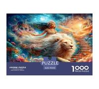 Reina León Blanco Puzzle De 1000 Piezas, Juego Educativo, Desafío, Clásicos para Adultos Y Niños A Partir De 12 Años Un Rompecabezas Desafiante - Decoración del Hogar 70x50cm/1000pcs