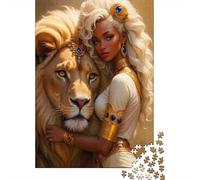 Reina León Real 1000 Pieza Stock De Cartas Premium Rompecabezas Conjunto para Adultos Desafío Juego Educativo Presente Divertido Paquete De Valor 70x50cm/1000pcs