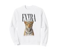 Reina Leopardo Extra Coronada Gran Animal de Vida Silvestre Sudadera