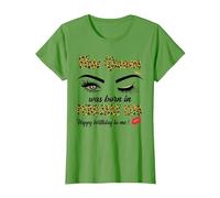 Reina Leopardo Nacida En Febrero 1978 Lindo 44 Cumpleaños Chica Camiseta, Mujer, Hierba, L