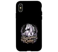 Reina Pura Sangre Amante de los Caballos Ecuestre Carcasa para iPhone X/XS