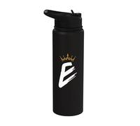 Reina Rey Letra E - Letra favorita con alfabeto de corona Stainless Steel Insulated Water Bottle