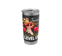 Reina Tauro I Don't Get Older I Level Up Birthday Queen Vaso térmico de acero inoxidable de doble pared